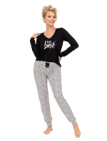 Pantera Dlhé čierne pyžamo - Donna