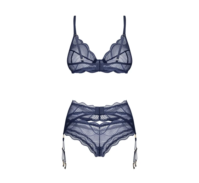 Dámsky sexy set Nightly Blue 3-PCS SET dark blue - Obsessive