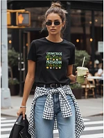 Koszulka damska z nadrukiem  czarna model 22156905 - FashionStreet