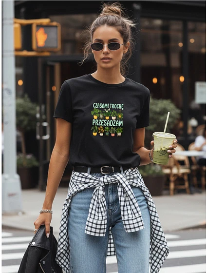 Koszulka damska z nadrukiem  czarna model 22156905 - FashionStreet
