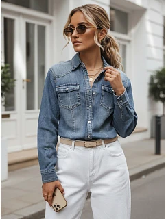Koszula jeansowa damska na  model 22305408 - FashionStreet