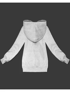 Šedá dámská rozepínací mikina s kapucí model 21395731 - S'WEST