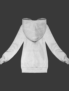 Šedá dámská rozepínací mikina s kapucí model 21395731 - S'WEST