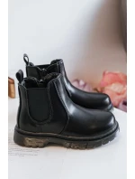 Dětské Kůže zateplené boty černé model 21597541 - Boto Dětské Kůže zateplené boty černé model 21597541 - Boto