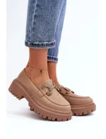 Dámske mokasíny H8-309 Beige - Joalice Paris