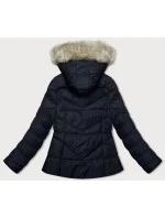 Čierna dámska krátka prešívaná zimná bunda J Style (5M3153-392)