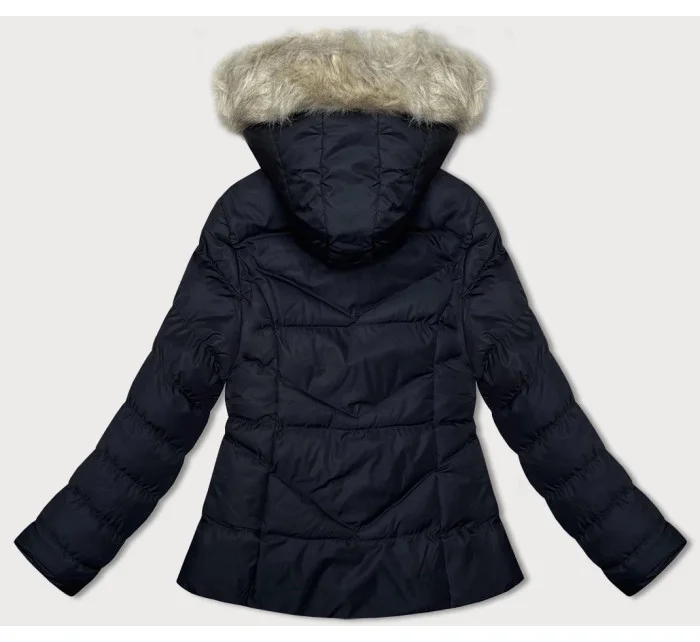 Čierna dámska krátka prešívaná zimná bunda J Style (5M3153-392)