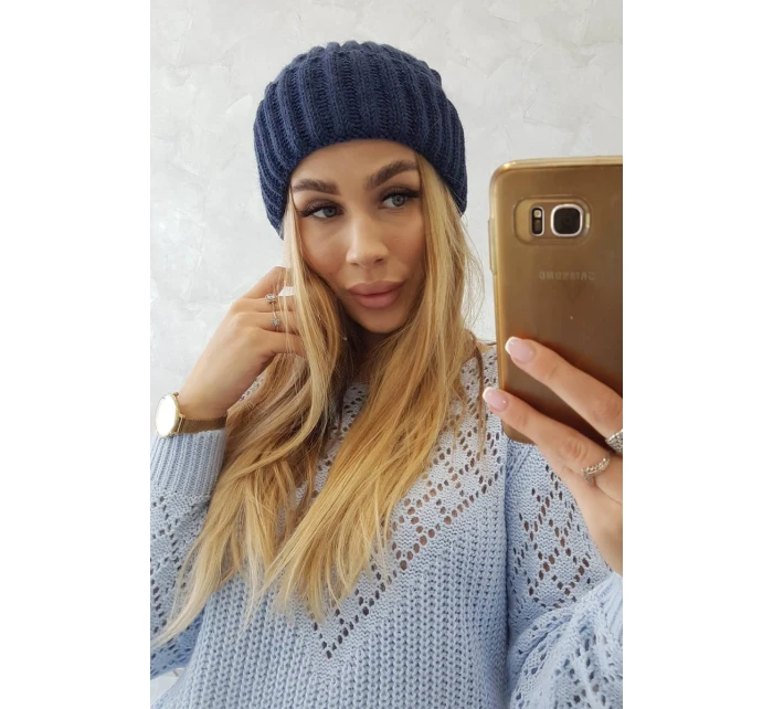 Čepice s Magda navy blue model 18751331 - K-Fashion Čepice s Magda navy blue model 18751331 - K-Fashion