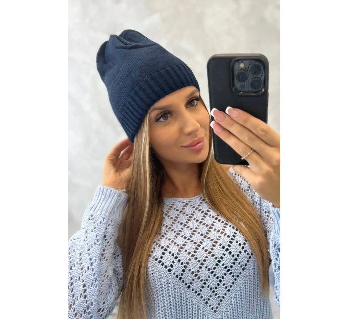 Dámská čepice Berry model 18751607 navy blue - K-Fashion Dámská čepice Berry model 18751607 navy blue - K-Fashion
