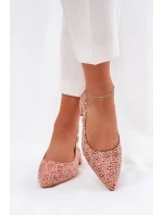 Plecione Sandały Damskie Na Delikatnym Obcasie Multikolor Jorela Plecione Sandały Damskie Na Delikatnym Obcasie Multikolor Jorela