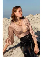 Bluzka model 18804242 beżowy - FPrice Bluzka model 18804242 beżowy - FPrice