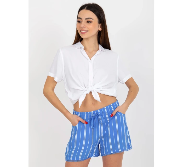 Dámske šortky D73770M61531KG modré - FPrice Dámske šortky D73770M61531KG modré - FPrice