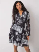 Šaty TW SK BI 1029.76 sivé čierne Šaty TW SK BI 1029.76 sivé čierne