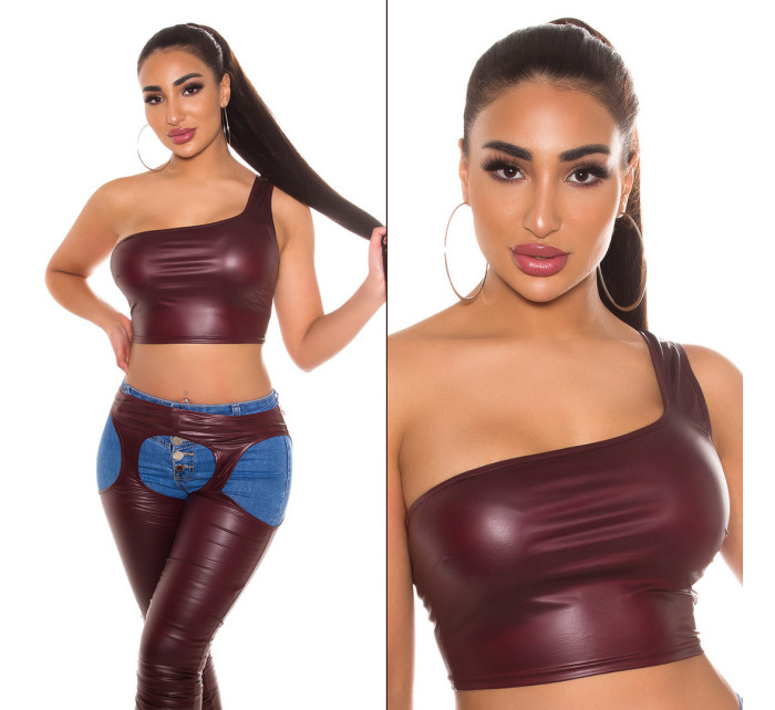 Sexy Koucla One-Shoulder Cropped Top