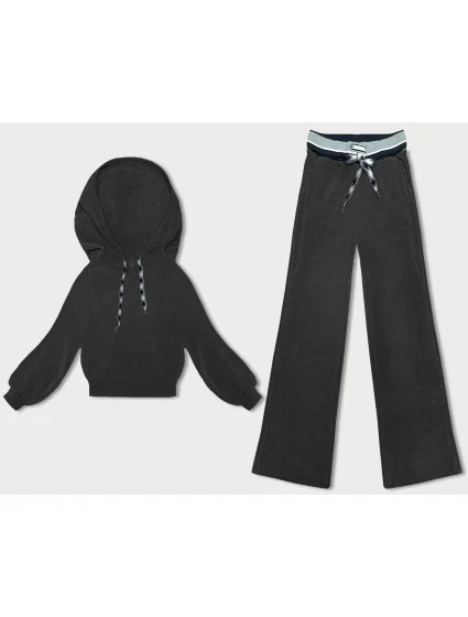 Rebrovaný dámsky komplet v grafitovej farbe (AMG-341A) Rebrovaný dámsky komplet v grafitovej farbe (AMG-341A)