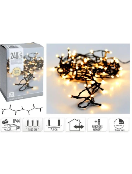 LAMPKI CHOINKOWE  240 LED CIEPŁY BIAŁY model 21832471