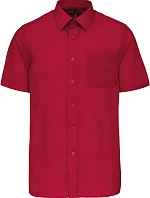 Kariban K 551 Popelínová košeľa „Ace“ s krátkym rukávom 20.K551 classic red