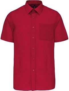 K Popelínová košile s krátkým rukávem 20.K classic red model 22510425 - Kariban