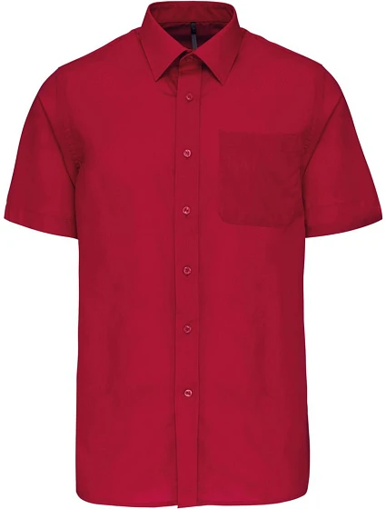 Kariban K 551 Popelínová košeľa „Ace“ s krátkym rukávom 20.K551 classic red Kariban K 551 Popelínová košeľa „Ace“ s krátkym rukávom 20.K551 classic red