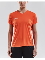 Craft Teamwear Squad Go Jersey Solid W Dámske športové tričko s výstrihom do V 82.5566 bordová