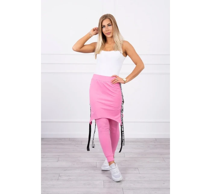 Nohavice/oblek s nápisom selfie svetlo ružový Nohavice/oblek s nápisom selfie svetlo ružový