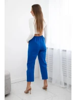 Nové nohavice punto s reťazou v chrpovo modrej farbe Nové nohavice punto s reťazou v chrpovo modrej farbe