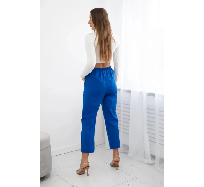 Nové nohavice punto s reťazou v chrpovo modrej farbe Nové nohavice punto s reťazou v chrpovo modrej farbe