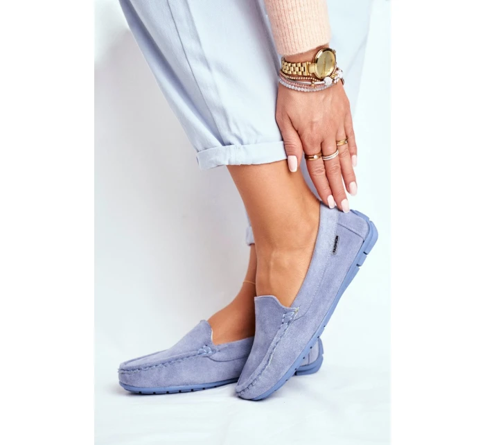 Dámské Semišové Mokasíny Modré model 21527870 - EVENTO Dámské Semišové Mokasíny Modré model 21527870 - EVENTO
