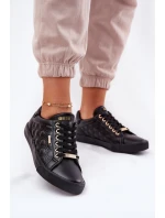 Trampki Damskie Z Eko Skóry Big Star RR274323 Czarne Trampki Damskie Z Eko Skóry Big Star RR274323 Czarne