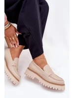 Dámské Mokasíny Na Platformě A Plochém Podpatku Big Star model 21705316 Béžové - Big Star Shoes Dámské Mokasíny Na Platformě A Plochém Podpatku Big Star model 21705316 Béžové - Big Star Shoes