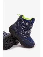 Ocieplane Dziecięce Śniegowce Trapery Big Star OO374049 Czarne Ocieplane Dziecięce Śniegowce Trapery Big Star OO374049 Czarne