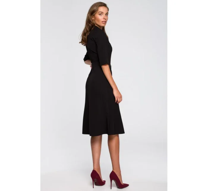 s páskem s přezkou černý model 18003003 - STYLOVE