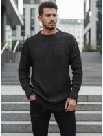 Pánsky tmavosivý sveter FashionStreet WX1964 Pánsky tmavosivý sveter FashionStreet WX1964