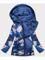 Svetlomodrá dámska obojstranná bunda s kapucňou (SF732)