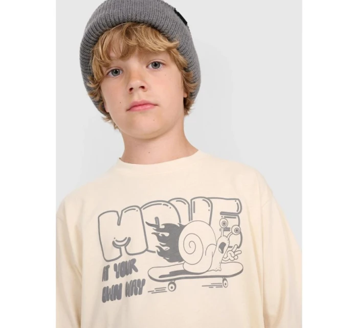 Chlapecké tričko oversize s potiskem model 21736427 - 4F Chlapecké tričko oversize s potiskem model 21736427 - 4F