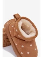 Dětské sněhule zdobené květinami Camel model 21786800 - Boto