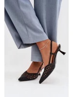 Dámské Sandály na Podpatku Černé model 22027878 - Boto