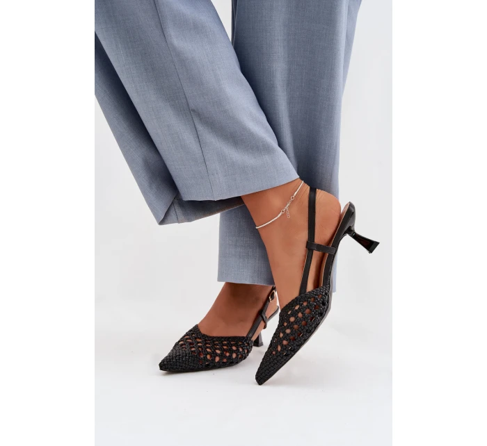 Dámské Sandály na Podpatku Černé model 22027878 - Boto