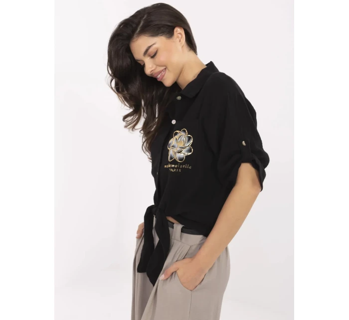 DHJ košeľa KS 8595 1.66 čierna