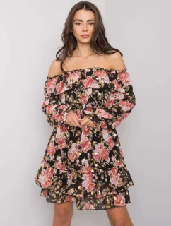 Šaty DHJ SK 15015 2.73P čierna a ružová