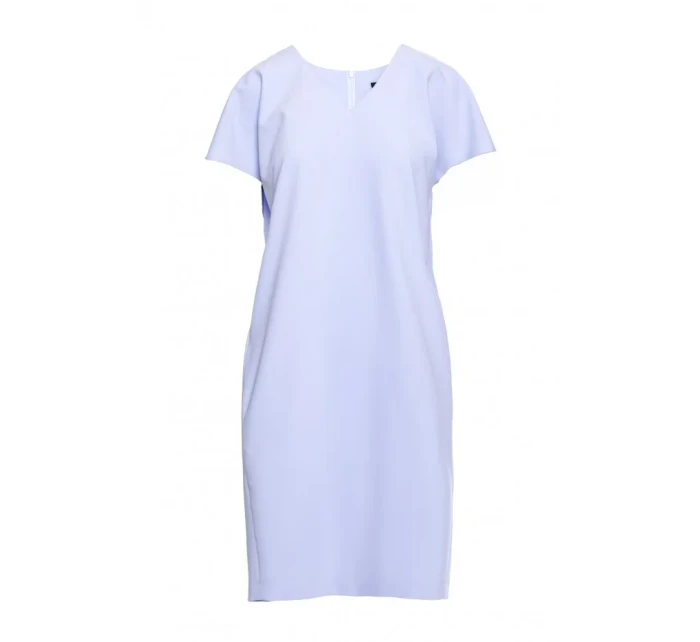 S392 Šaty voľného strihu s výstrihom do V - svetlomodré S392 Šaty voľného strihu s výstrihom do V - svetlomodré