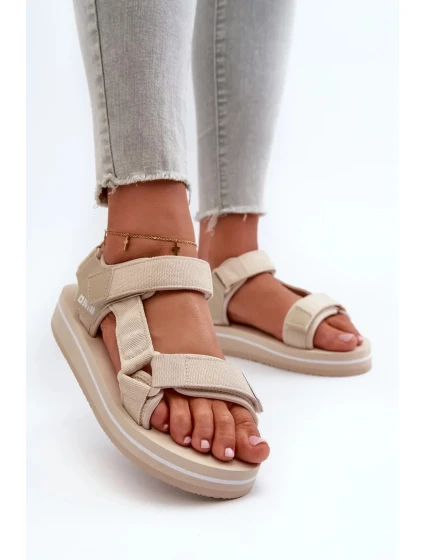 Dámske sandále na platforme Big Star Beige