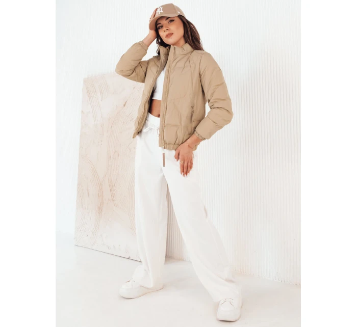 Dámská prošívaná přechodná bunda béžová Dstreet model 21974752 - FashionStreet