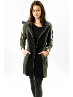 dlouhá dámská mikina s kapucí model 15817364 - LHD