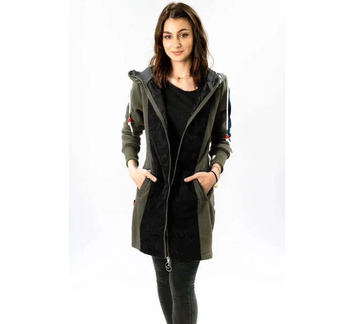 dlouhá dámská mikina s kapucí model 15817364 - LHD