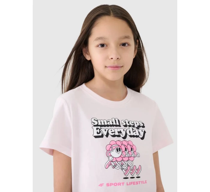 Dívčí tričko s potiskem model 21435196 - 4F Dívčí tričko s potiskem model 21435196 - 4F