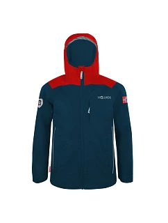 Trollkids Bergen Jacket bright red/blue (610-410) bunda do dažďa pre chlapcov/dievčatá