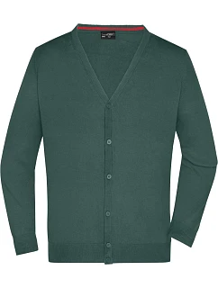 JN 661 Pánský pletený cardigan s výstřihem do V model 22488056 forest green - Daiber