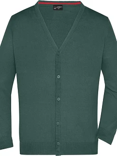 JN 661 Pánský pletený cardigan s výstřihem do V model 22488056 forest green - Daiber