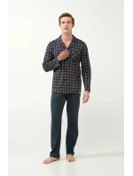 Vamp - Pánske pyžamo so zapínaním na gombíky 21662 - Vamp Vamp - Pánske pyžamo so zapínaním na gombíky 21662 - Vamp